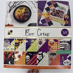DCWV 12 x 12 Halloween Scrapbooking Boo Crew Premium Stack Printed Cardstock-36‎